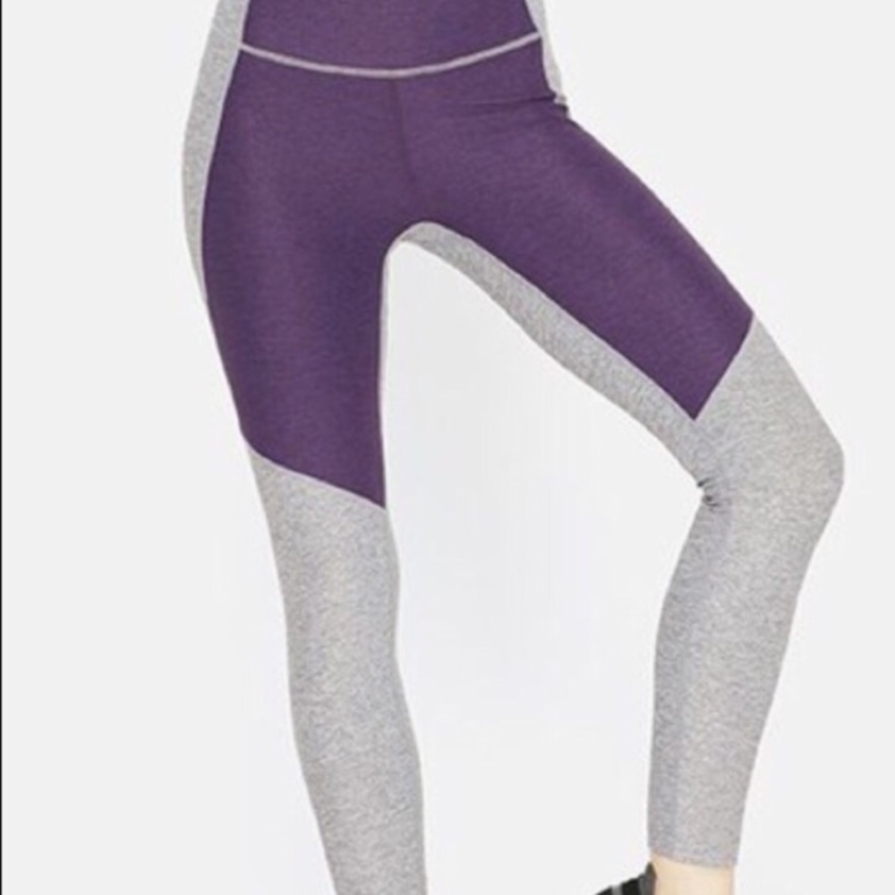 Outdoor Voices Purple and Gray 3/4 leggings